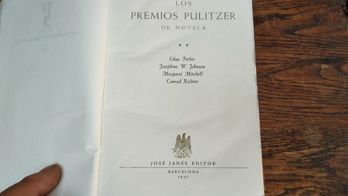 Los Premios Pulitzer Novela 1957 Jose Janes (Usado)