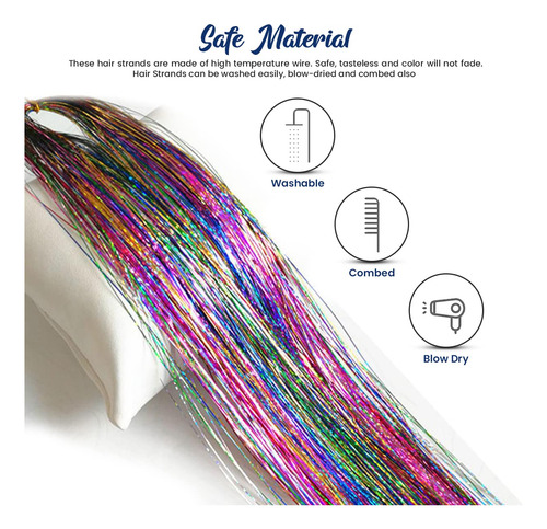 Osprey 47-inch Hair Tinsel Extensions Kit With Tool - 12 Vib