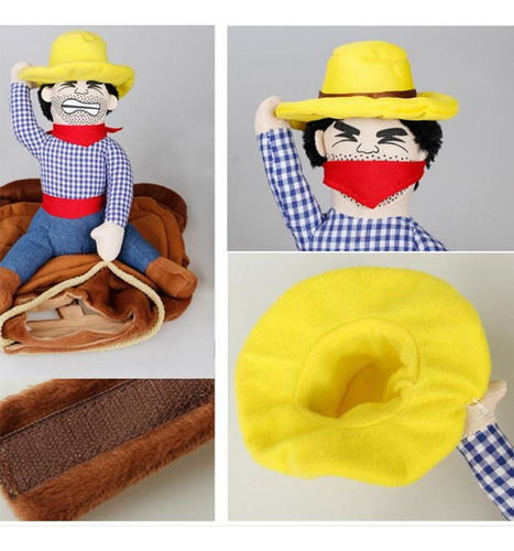 Perro Equitación Vaquero Traje Estilo Jinete Diseño Vestido