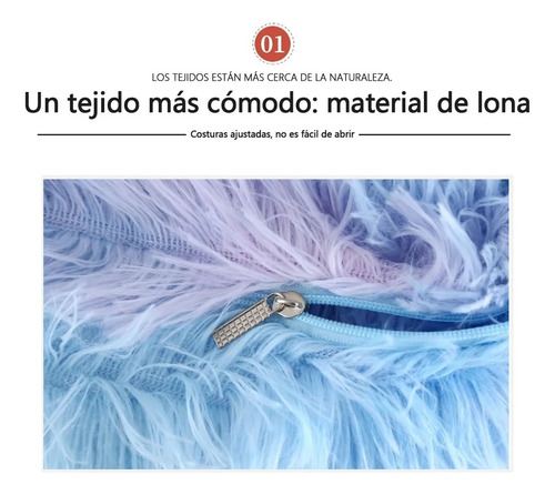 Funda De Cojín De Felpa Tie-dye Rou'ruan 40*40cm 2 Piezas Azul Teñido Anudado