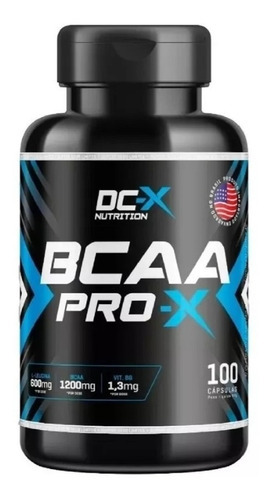 Bcaa Pro X 1.200mg 100 Cápsulas Dc-x Nutrition Sabor Sem sabor