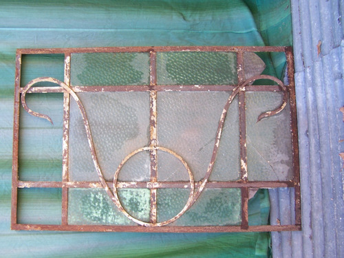 Ventana Hierro Paño Fijo Vidrio Repartido Mampara (Usado)