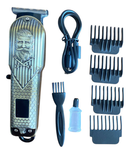 Máquina De Afeitar Usb Afeitadora Corta Barba Portátil Cuerp Color Dorado