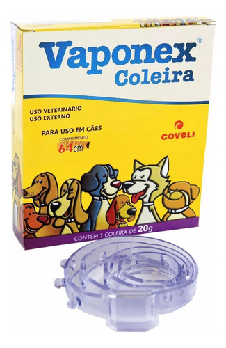 Coleira Antiparasitas Coveli - Para Cães De Todas As Idades