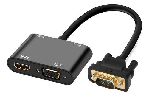 Adaptador Vga 3 En 1 Con Audio De 3.5 Mm