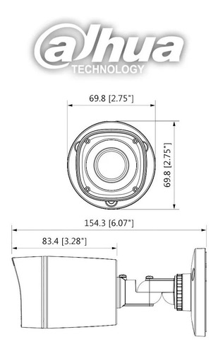 Imagen 2 de 4 de Camara Seguridad Full Hd Dahua 2mp 1080p Hfw1200rp-0280b S3a