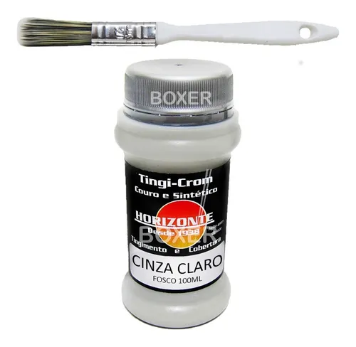 Tinta Couro Cinza Claro Fosco Tenis Banco Automotivo 100ml