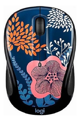 Mouse Logitech Inalambrico M317 Blue Floral