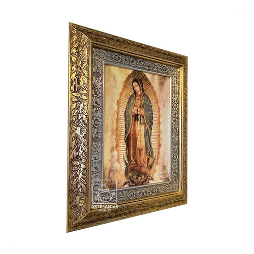 Imagen 2 de 5 de Cuadro De La Virgen De Guadalupe 88x69 Cm Replica Autorizada