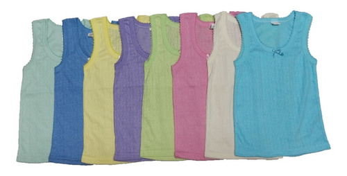 6 Pzas Camiseta Rombo Colores Para Niña Talla Juvenil 14-16