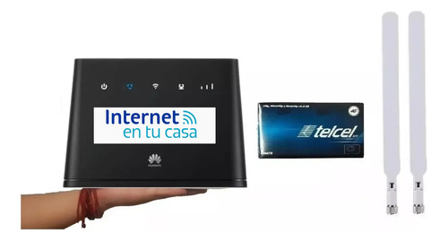 Internet Rural Telcel Ilimitado Incluye Antenas Modem + Chip