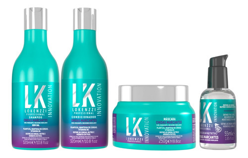 Kit Lokenzzi Ondas Marcantes Shampoo Cond Mascara Serum