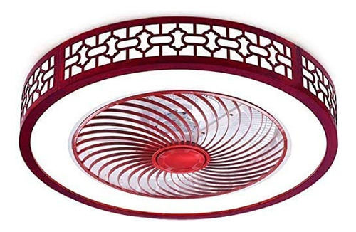 Ventilador Techo Marron Rojo 22  Control Remoto Luz 2 Modo