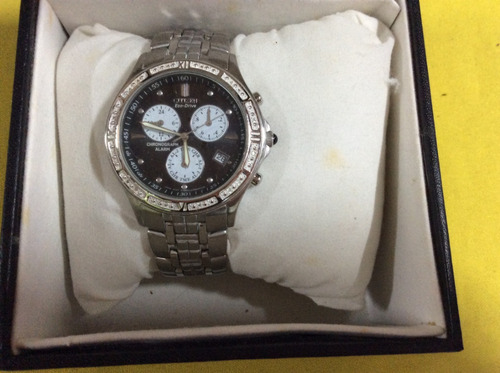 Luxuoso Relógio Citizen Diamantado Eco Drive Unisex 38 Mm