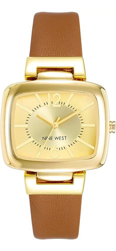 Reloj Mujer Nine West Cristal Mineral 36 Mm Nw/1856gphy