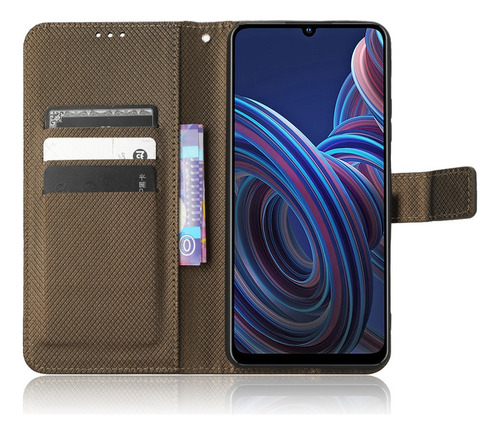 Funda De Texturizada For Zte Blade V40 Smart Lujoso Flip