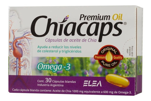 Aceite De Chia Chiacaps Premium Oil X 30 Capsulas