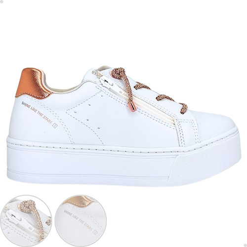 Tênis Feminino Ramarim Branco Glam Clássico Original