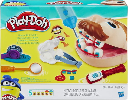 Imagen 1 de 5 de Doctor Drill, Plastilina Play-doh, Dentista Bromista