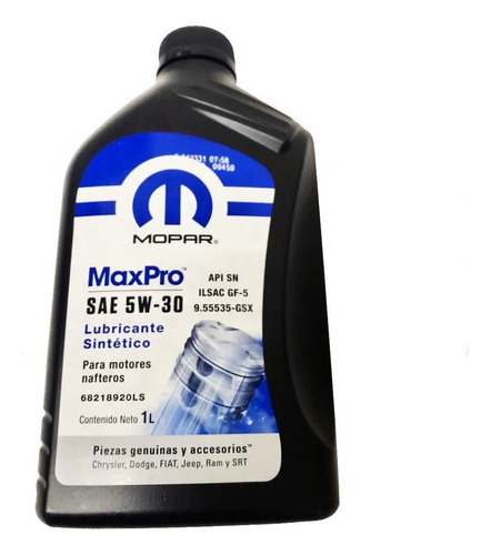 Aceite Mopar Max Pro 5w30 Fiat Argo Precision 1.8 1 L Origin