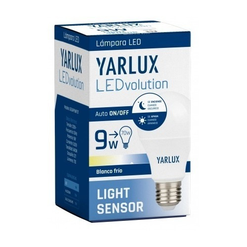 Lampara Led E27 9w Fotocelula Yarlux Light Sensor