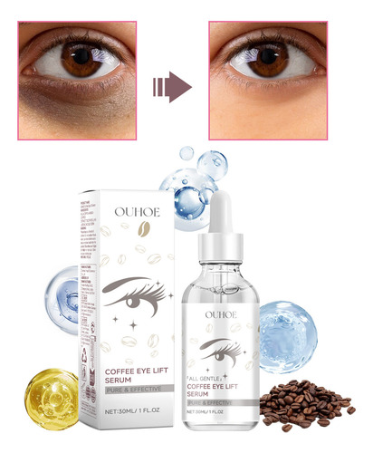 Cafeína Firma Olheiras E Remove Bolsas Oculares 30 Ml