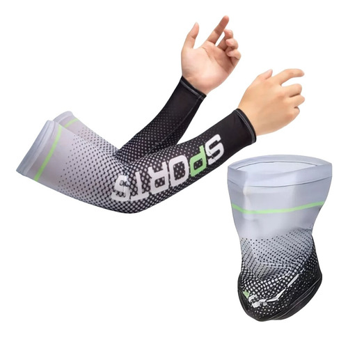 Conjunto De Manguito Deportivo De Seda Ice Y Protector Uv
