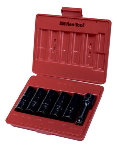 Ken Tool 30111 Ken-tool 6 Pc Double Duty Flip Socket Set Ccd