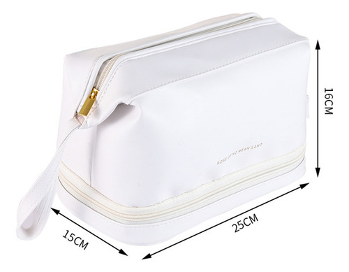 A Bolsa De Maquillaje De Doble Capa For Mujer Con