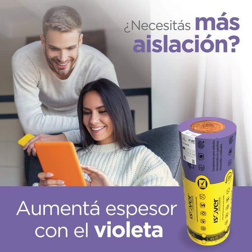 Lana De Vidrio Isover Fieltro Liviano Hidrorepelente 100mm