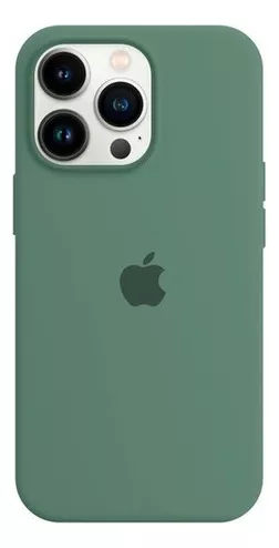 Funda de Silicona con Logo para iPhone Color Verde Pino