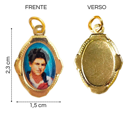 Kit 15 Medalhas Carlo Acutis Com Imagem Resinada