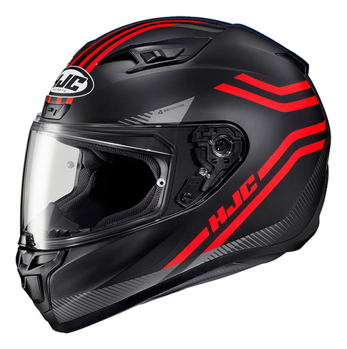Casco Hjc I10 Strix Negro Gris Rojo