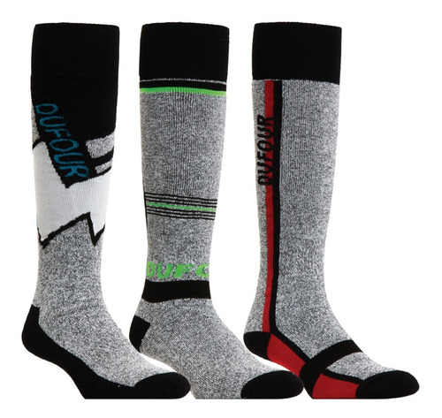 Pack X 3 Pares Medias Termicas Ski De Hombre Dufour Art 2504