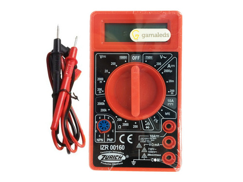 Tester Digital Zurich Zr 160 Multimetro C/ Buzzer 9v