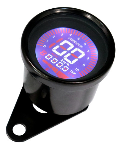 Tacómetro Ciclométrico Universal Lcd De 12 V (7 Colores)