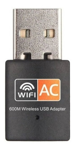 Imagen 2 de 2 de Adaptador Wifi Usb Dual Band Placa Red Inalámbrica 600 Mbps