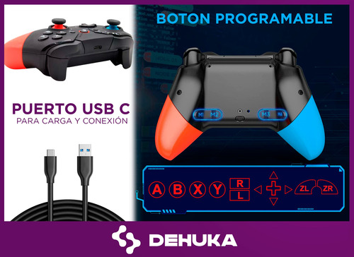 Imagen 3 de 9 de Joystick Compatible Nintendo Switch Pc Android Ios iPhone Inalambrico Accesorios Juegos Dehuka