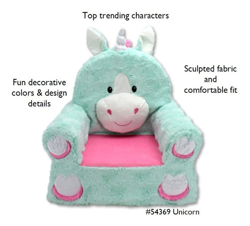 Sillon De Peluche Unicornio 