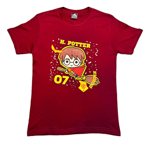 Franela Estampada Harry Potter Quidditch, Unisex Algodón 