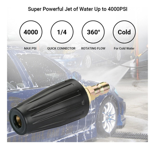 Pontas De Lavadora De Pressão Turbo Bico 4000psi Max Girando