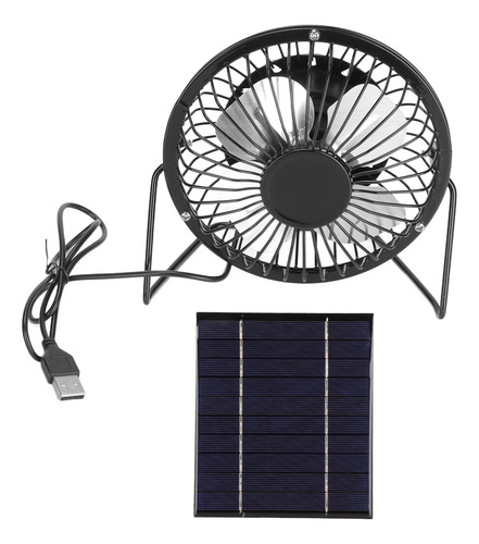 Mesa Recargable Portátil Con Ventilador De Panel Solar De 2,