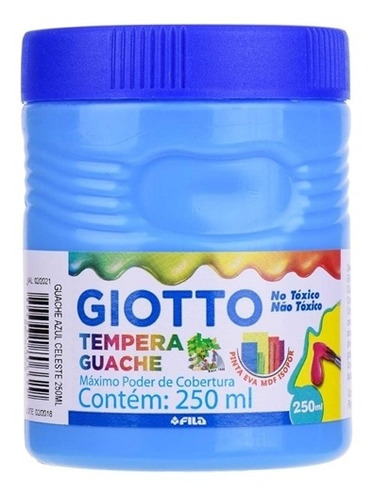 Tinta Guache Giotto Tempera Cor Azul Celeste 250ml Cor Azul-celeste