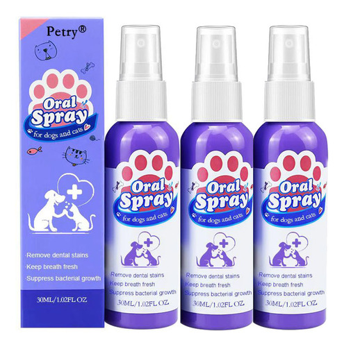 Limpiador De Aliento Para Dientes De Mascotas, Spray Limpiad