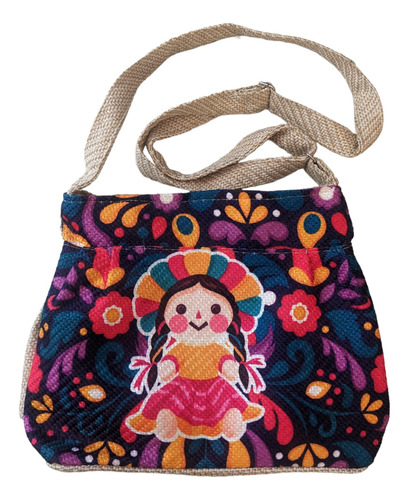 Bolsa Artesanal Yute Tejida Mediana 25cm X 32cm Lele Frida 