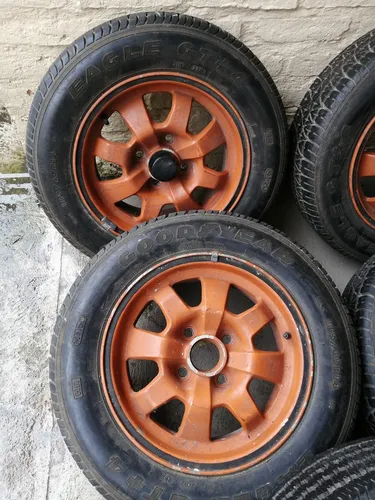 Llantas De Aleación Porsche 924 Rodado 14x6 Pase 4x100 Naranja (Usado)