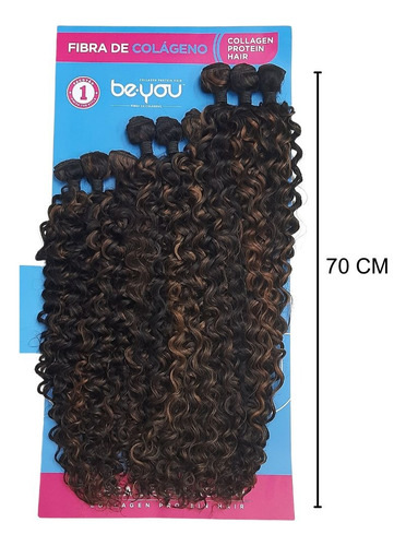 Cabelo Fibra De Colágeno Cacheado Meu Bb Be.you 70 Cm 310 Gr