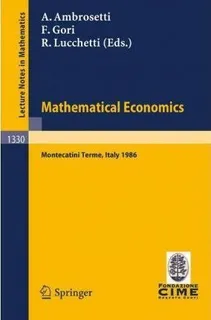 Mathematical Economics - Antonio Ambrosetti (paperback)
