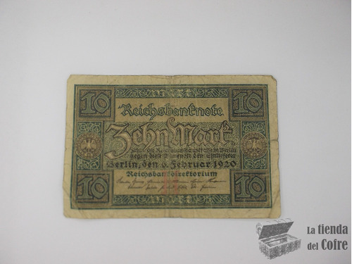 Alemania - 10 Marcos - 1920 - P-67a