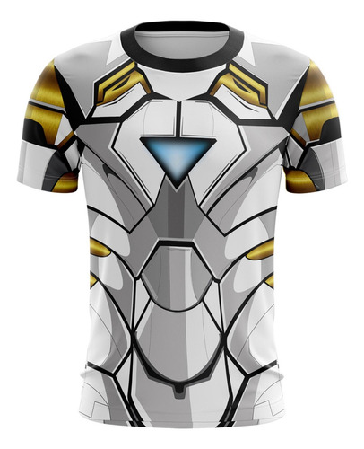 Playera Sublimada Iron Man Blanco